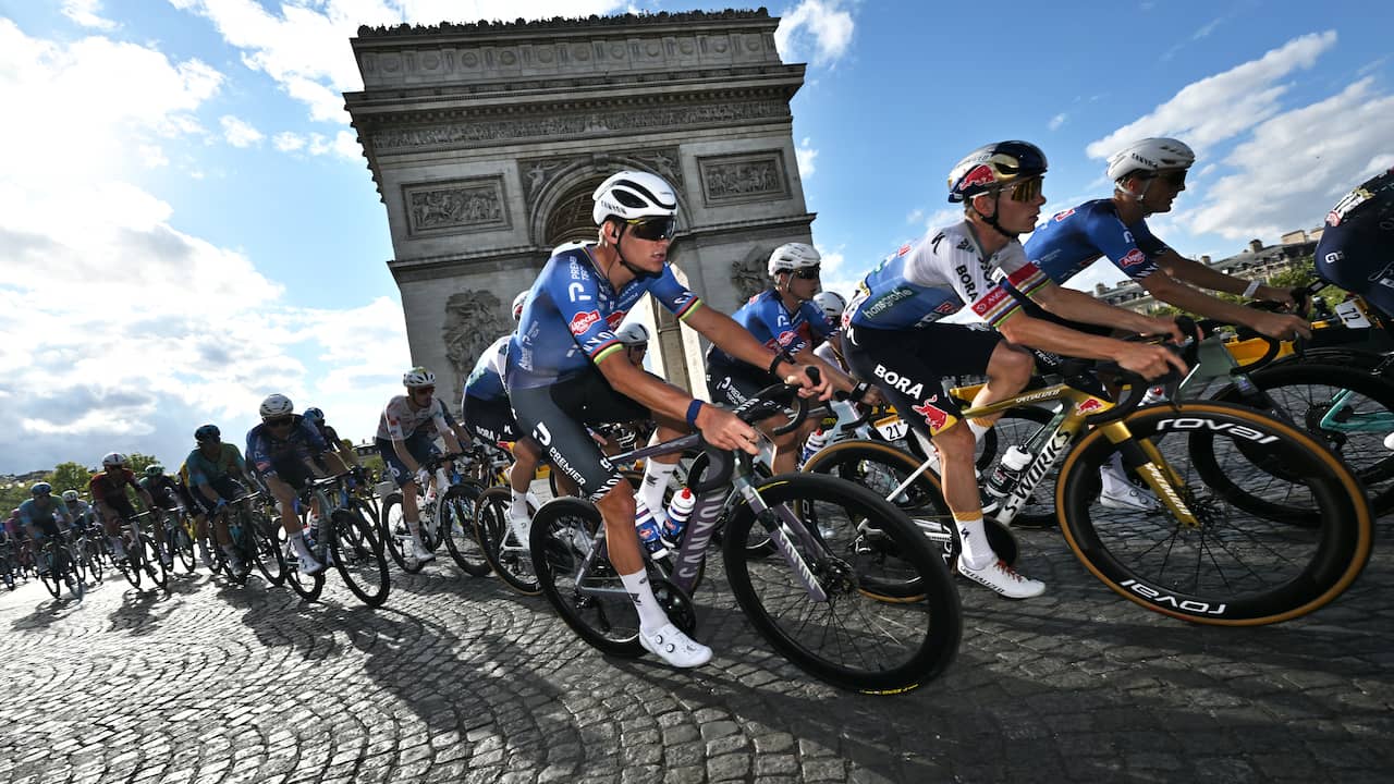 Van der Poel wint slotrit in Tour na zenuwslopende finale, vijfde eindzege Pogacar