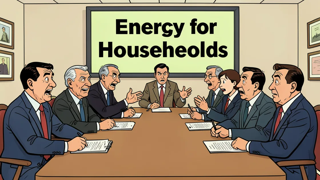 Cartoon: Debat over energie en collectieve warmte