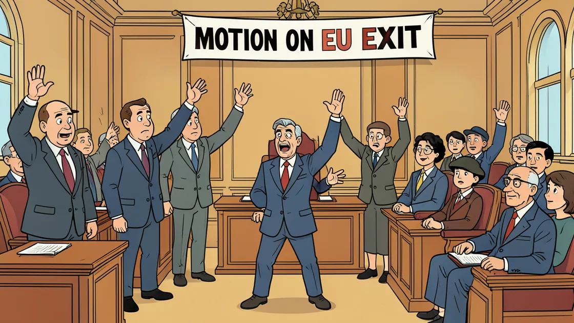 Cartoon: Motie over EU-uitgang van Nederland