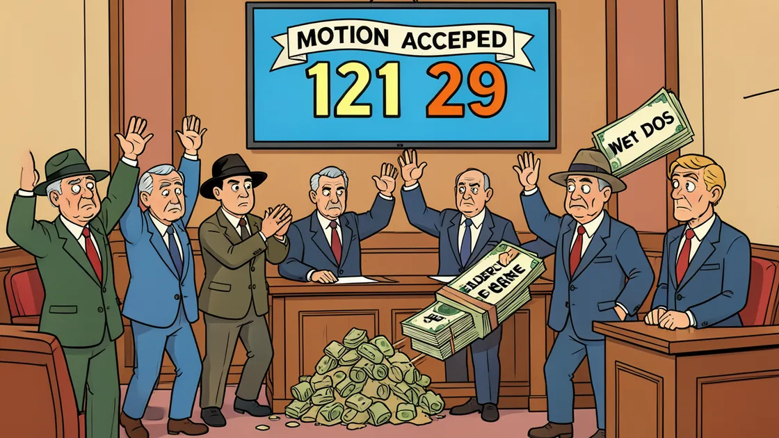Cartoon: Motie over verschuiving geld voor ouderenzorg