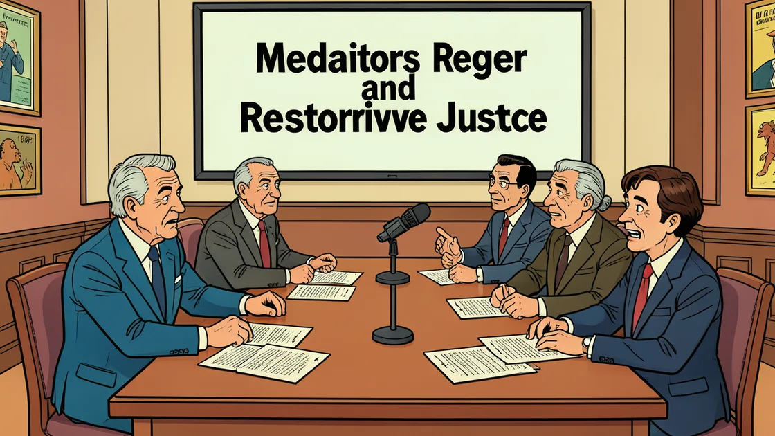 Cartoon: Debat over mediatorsregister en herstelrecht