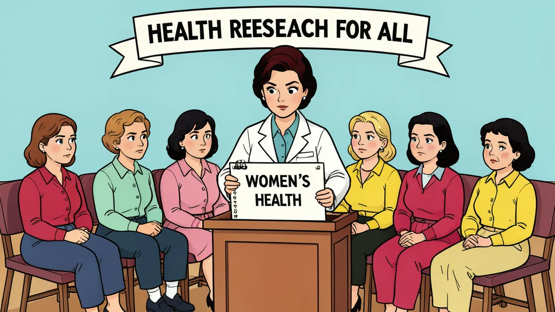 Cartoon: Middelen voor vrouwengezondheid bij medisch onderzoek