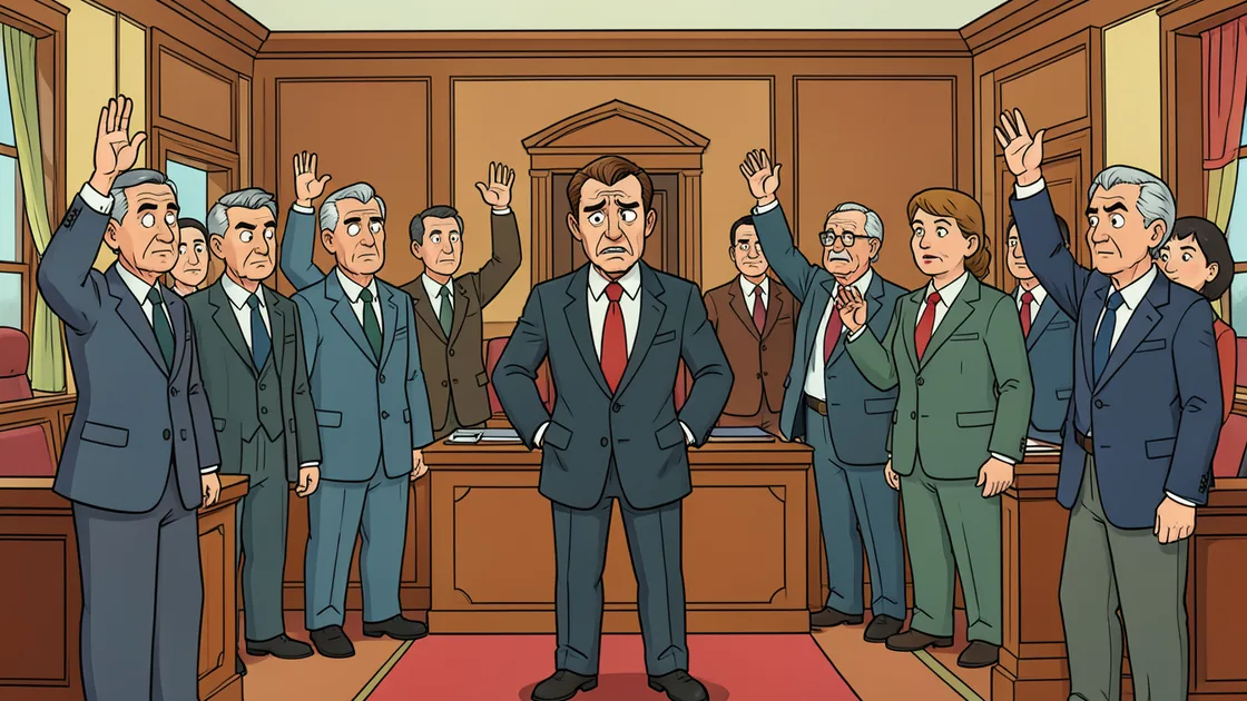 Cartoon: Motie over vredesbesprekingen met Rusland verwerpen