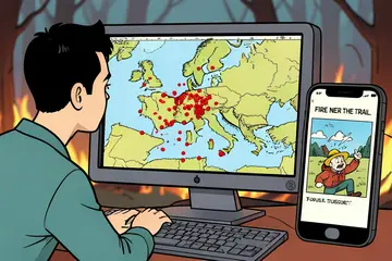 Bosbranden in Zuid-Europa zijn ‘live’ te tracken via Google Maps en site: ‘Toeristen zijn onze verslaggevers’
