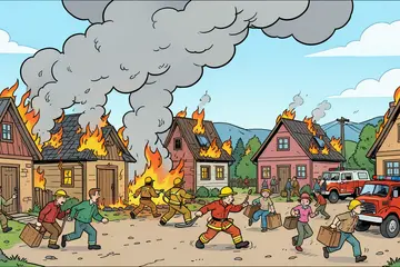 Brand in Krokstadelva Noorwegen 2025