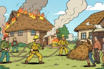 Brand legt boerderij met rieten kap in de as, maar woondeel blijft gespaard