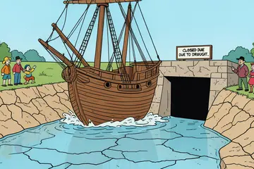 Door de droogte zijn deze sluizen voor het eerst gesloten. ‘Ramp voor de regio’