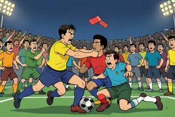 Vlam in de pan na afloop: Argentijnen vliegen Spaanse spelers in de haren