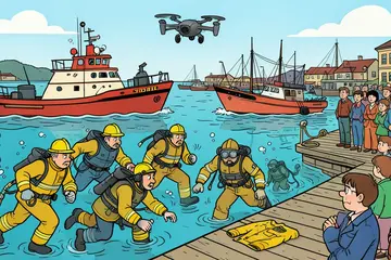 Grote zoekactie naar vermiste opvarende na zinken van boot in Coenhaven