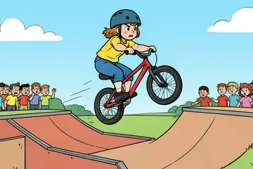 Fenna (10) is Nederlands kampioen BMX: ‘Soms ga ik wel anderhalve meter de lucht in’