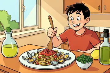 Wat Eten We Vandaag: Spaghetti met mosselen in tomatensaus
