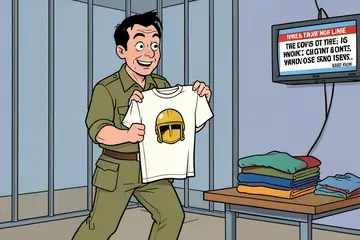 Kunstrover Douglas W. treedt met zijn T-shirts in voetsporen van de allerslechtste schurken