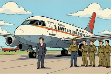 Air Force One die Trump van Qater kreeg, blijft aan de grond na discussie over veiligheidssystemen