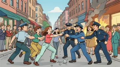 Arrestaties jongeren Barcelona