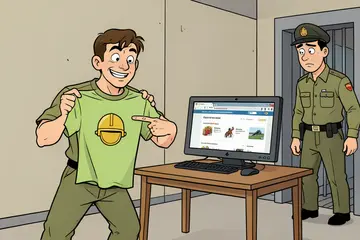 Kunstrover mag gewoon T-shirts met gestolen gouden helm verkopen, ‘maar bajes als postadres gaat te ver’