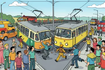 Trams botsen op elkaar op Erasmusbrug in Rotterdam: 18 gewonden, van wie twee zwaargewond