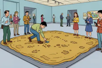 What a mess: visitors step in peanut butter floor