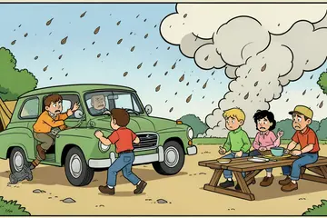 Vluchten of blijven terwijl rook dichterbij komt? Familie Kusters verlaat Franse camping, anderen gaan niet weg