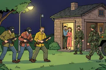 Belg ziet ’s nachts opeens vijf gewapende mannen in zijn tuin: het blijkt een militaire oefening