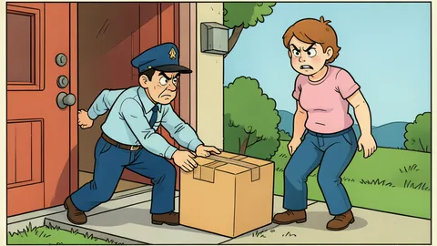 PostNL-bezorger worstelt bij pakketdistributie