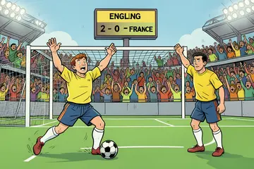 Engeland beleeft droomstart in troostfinale tegen Frankrijk, Rice en Konsa scoren