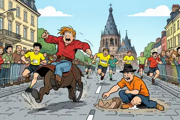 Van der Poel rijdt op indrukwekkende wijze naar Pedersen toe op Montmartre, pech nekt Del Toro