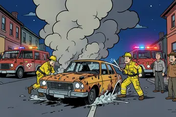 Grote autobrand in Geesteren: voertuig volledig verwoest
