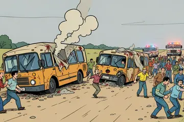 Tientallen doden door botsing tussen 2 bussen in Syrië