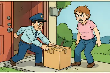 PostNL-bezorger worstelt bij pakketdistributie