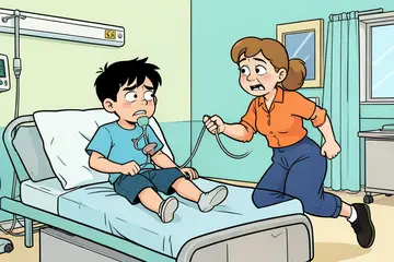 Kleine Alex (3) vecht tegen agressieve kanker, zijn zusje Angelina rent met zijn sondevoeding naast hem mee