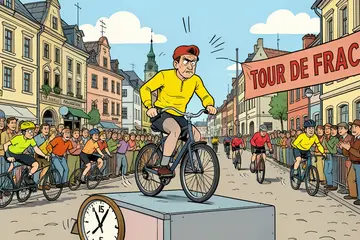 Thymen Arensman gaat te laat van start in tijdrit: ‘Natuurlijk is het mijn eigen verantwoor­de­lijk­heid’