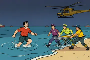 Man overleden na problemen te water bij strand van Oostkapelle