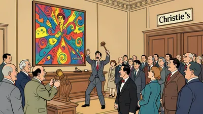 Kandinsky-schilderij geveild voor 32 miljoen euro