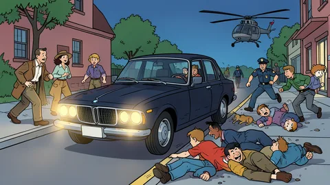 Auto rijdt in op groep mensen in Duitsland
