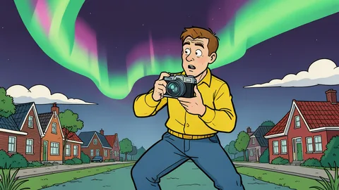 Noorderlicht boven Nederland