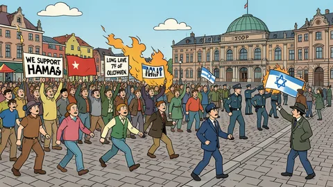 Pro-Palestijnse demonstratie ontbonden in Amsterdam