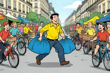 Een derde van het Tour-peloton geeft vooraf zijn bestelling door: hoe Bas Tietema 150 pizza’s door Parijs kreeg