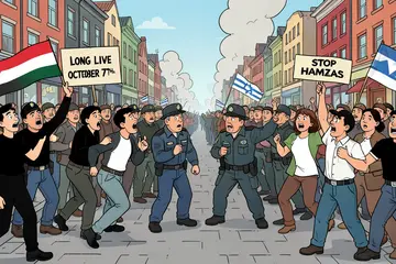 Verharding bij Palestina-demonstratie, gejuich over slachtpartij: ’Lang leve 7 oktober!’ - De Telegraaf