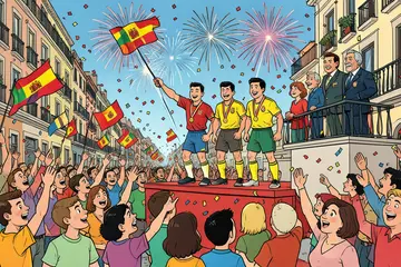 Spanje WK-winnaar in Madrid