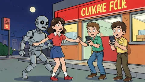 Robot betast meisje in Keulen