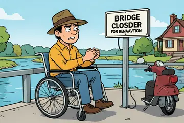 Gehandicapte André vreest maandenlange brugsluiting, gelukkig is er tóch een oplossing