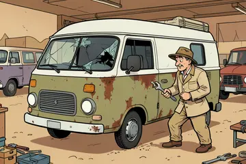 Roest, een kapotte bumper of een gebroken voorruit – in Marokko krijgen Europese camperbusjes een tweede leven