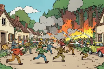 De grote bosbranden in Zuid-Frankrijk en bluswerkzaamheden in beeld