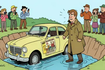 Auto te water in Engelen: eigenaar haalde poster VluchtelingenWerk net weg - Omroep Brabant