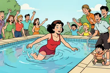 Mariëlle (34) voelde zich oncomfortabel in water, tot haar zoontje haar wakker schudde: nu mag ze afzwemmen
