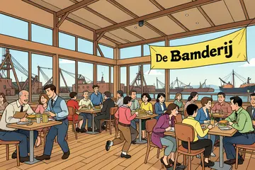 De Baanderij on the NDSM-werf serves French classics and really local, Dutch sandwiches