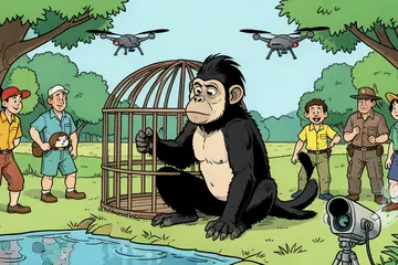Ontsnapte aap na ruim een maand weer terecht: kuifmangabey veilig terug in Safaripark Beekse Bergen