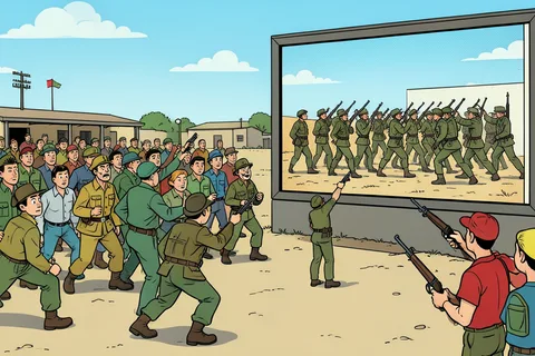 VS uitzenden executie militair live