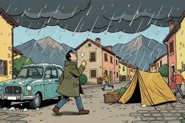 Noodweer teistert gebied rond Alpen: code oranje in Frankrijk, hagelstenen van 5 centimeter in Italië