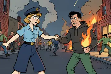 Agent Joyce schudde relschopper de hand, maar die nacht laat haar niet los: ‘We waren een schietschijf’